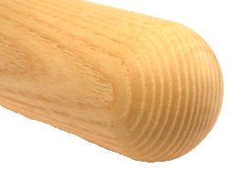 1.5_X_8.25_Ash_Wood_Custom_Leg___rounded_end.jpg, custom made ash wood leg, custom wood turning Made in USA