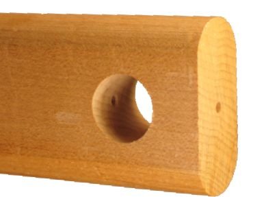 Cross_Bored_Hole_and_End_Hole.jpg, custom cross bored hole in wood part, custom drilling in wood part, custom wood part usa