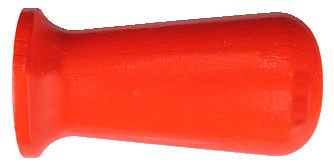 Industrial_Tool_Handle__painted_orange.jpg,painted wood handle with thru holes, custom made industrial wood handle 