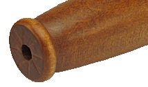 Walnut_Stained_Wooden_Stool_Leg___Hole_for_Bolt.jpg, custom wood stool leg end detail, custom wood turning usa, walnut stain