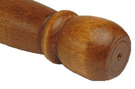 Walnut_Stained_Wooden_Stool_Leg___end_view.jpg, custom wooden stool leg end detail, custom wood turning usa, walnut stain