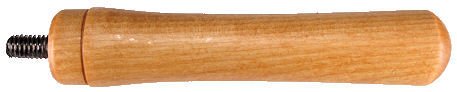 Wood_Handle_with_hanger_bolt.jpg, large wood handle with bolt inserted in end, wooden handle with bolt and finish