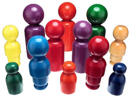Wood_People___Game_Parts.jpg, child safe paint usa, bright colors painted wood game pieces, colorful bright painted wood people
